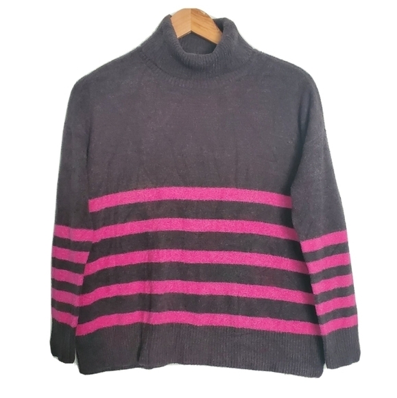 NWT Vince Camuto Pink Gray Turtleneck Sweater - Picture 1 of 4